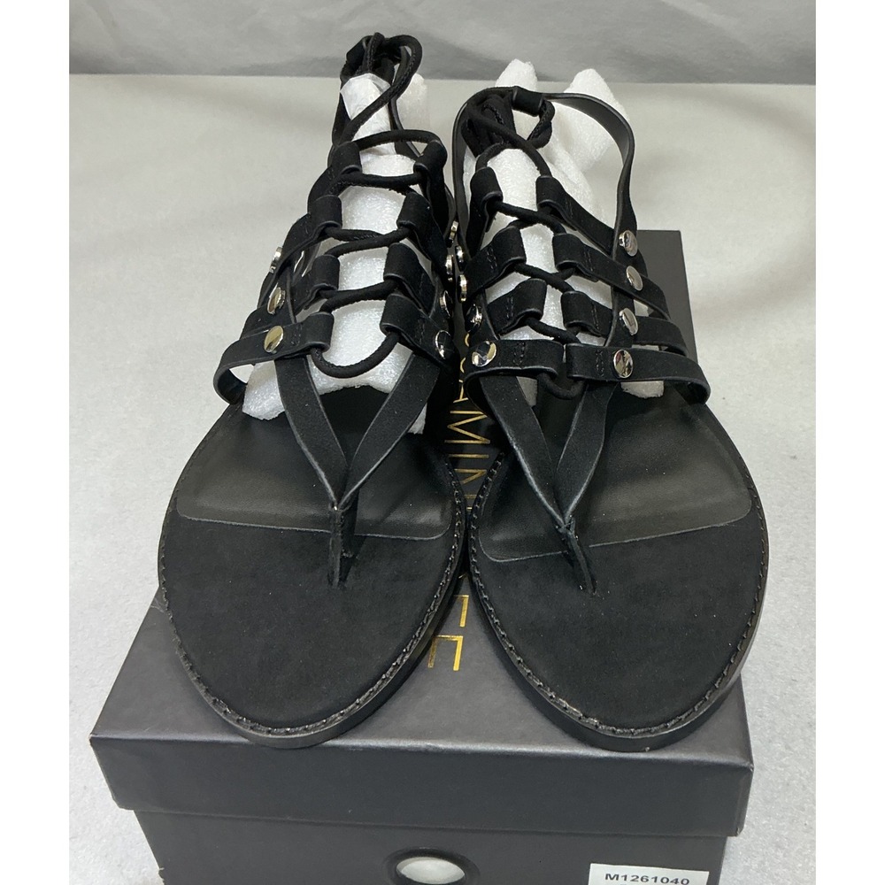 Rebecca Minkoff Evonne Black Kid Suede Gladiator Sandals Women's Size 8M
